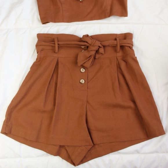 🚨//The Ellarose// Rust brown shorts - Picture 8 of 8